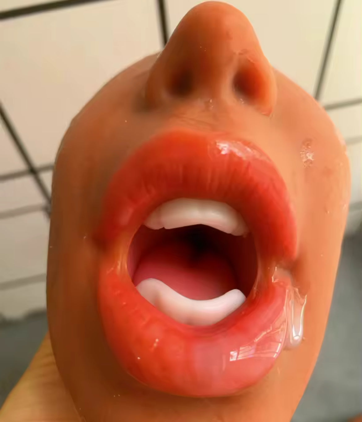 Masturbador oral realista con labios y boca 3D