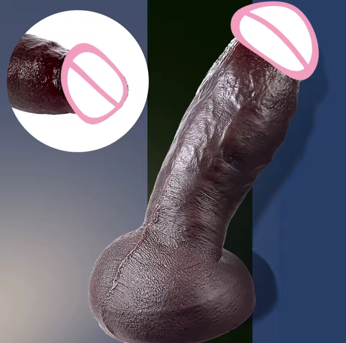 Dildo realista con testiculos
